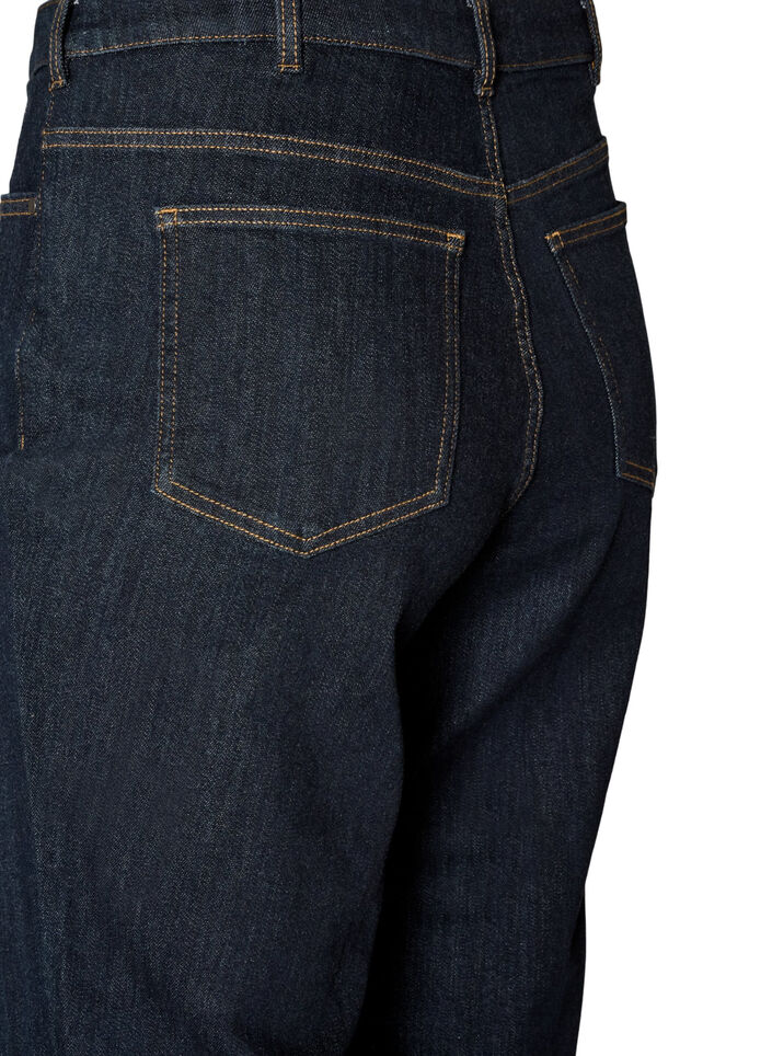 Jean Kiana coupe droite taille haute, Bleu, Packshot image number 3