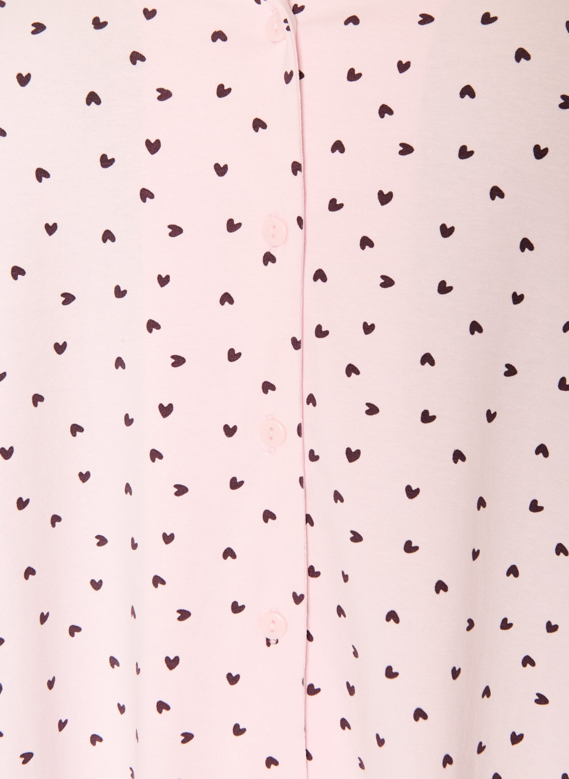 ZizziChemise de nuit en coton &agrave; boutons, Rose, Packshot image number 2
