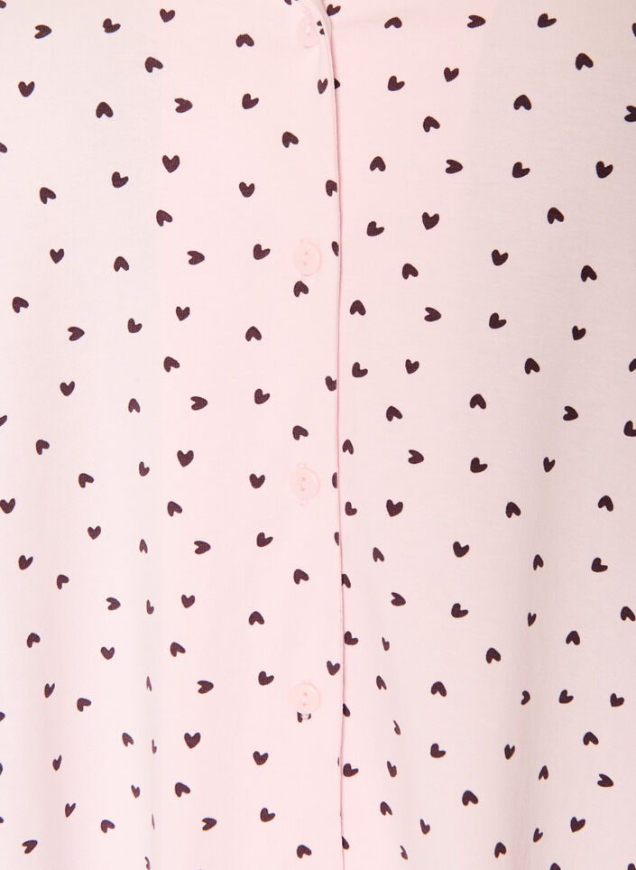 Chemise de nuit en coton &agrave; boutons, Rose, Packshot image number 2