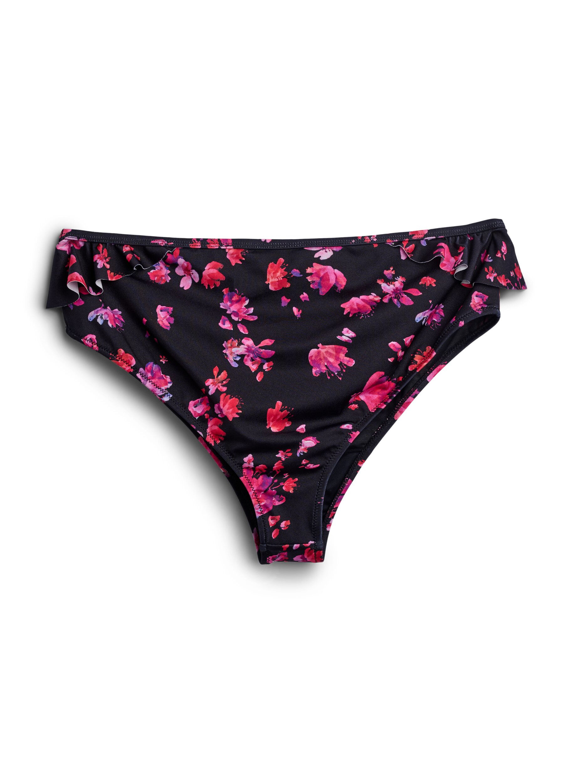 Zizzi Culotte de bikini br&eacute;silienne &agrave; imprim&eacute; floral, Rose, Packshot image number 1