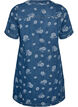 Robe en jean coupe &eacute;vas&eacute;e &agrave; motif floral, Bleu, Packshot image number 1