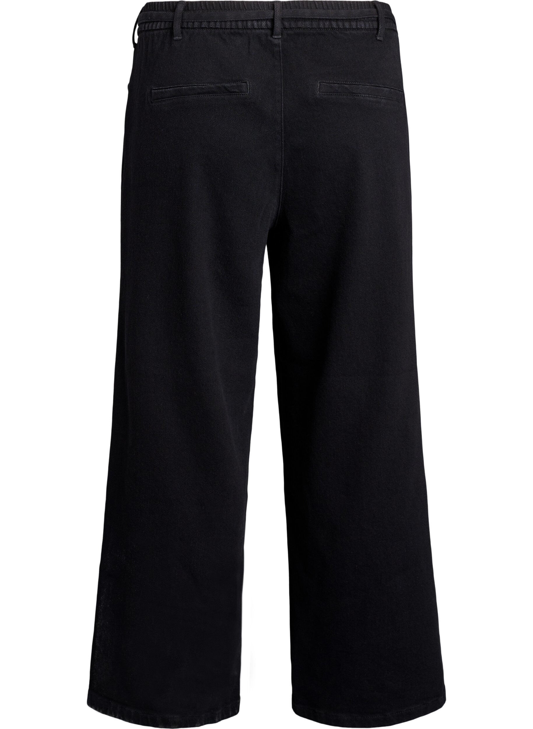 ZizziJean ample &agrave; ceinture &eacute;lastique et cordon de serrage, Noir, Packshot image number 1