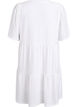 Robe courte avec motif en dentelle et jupe &agrave; volants, Blanc, Packshot image number 1
