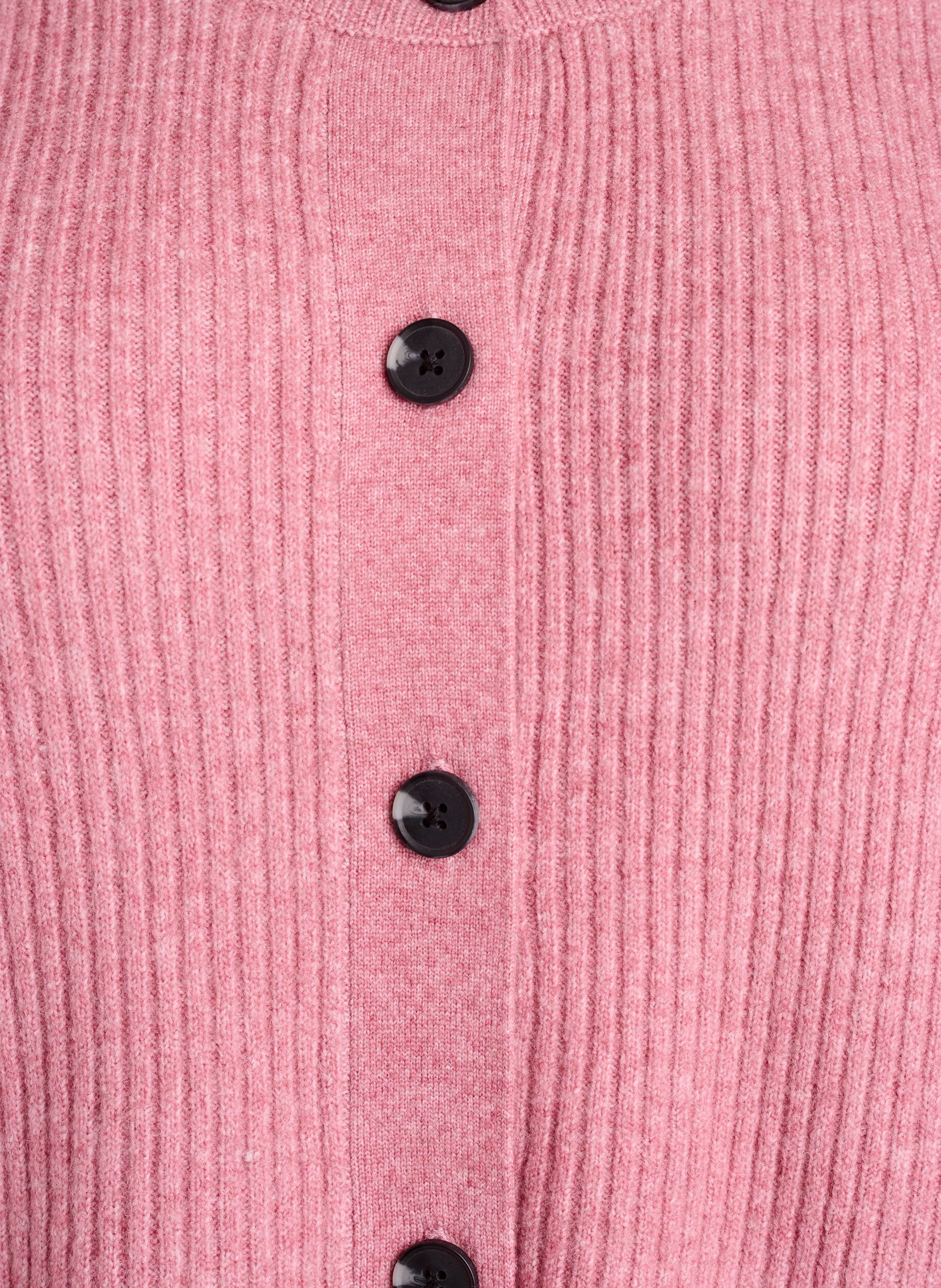Zizzi Cardigan en tricot c&ocirc;tel&eacute; avec boutons, Rose, Packshot image number 2