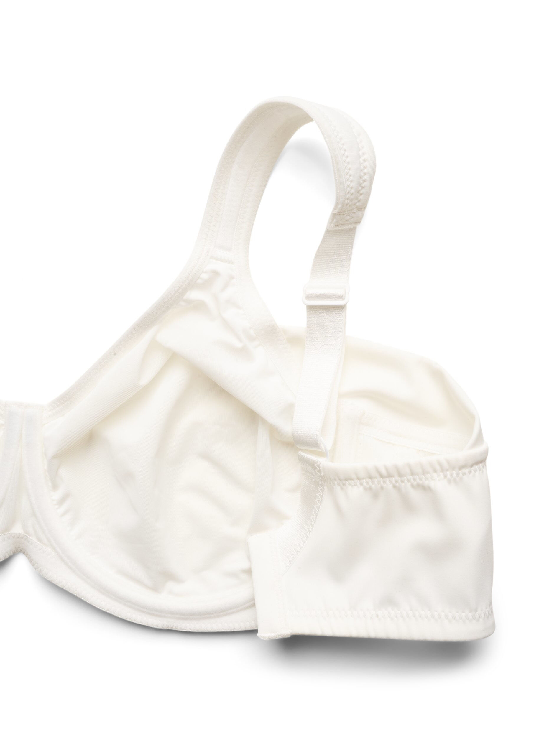 ZizziSoutien-gorge confort avec superposition en dentelle et bonnets moul&eacute;s, Blanc, Packshot image number 3