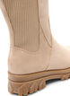 Bottines &agrave; semelle &eacute;paisse en su&eacute;dine, Beige, Packshot image number 4