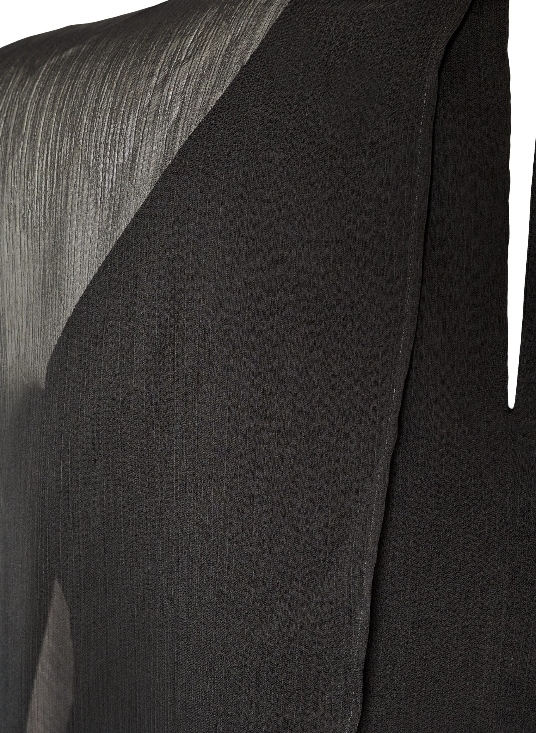 ZizziRobe mi-longue en mousseline avec cape transparente, Noir, Packshot image number 3