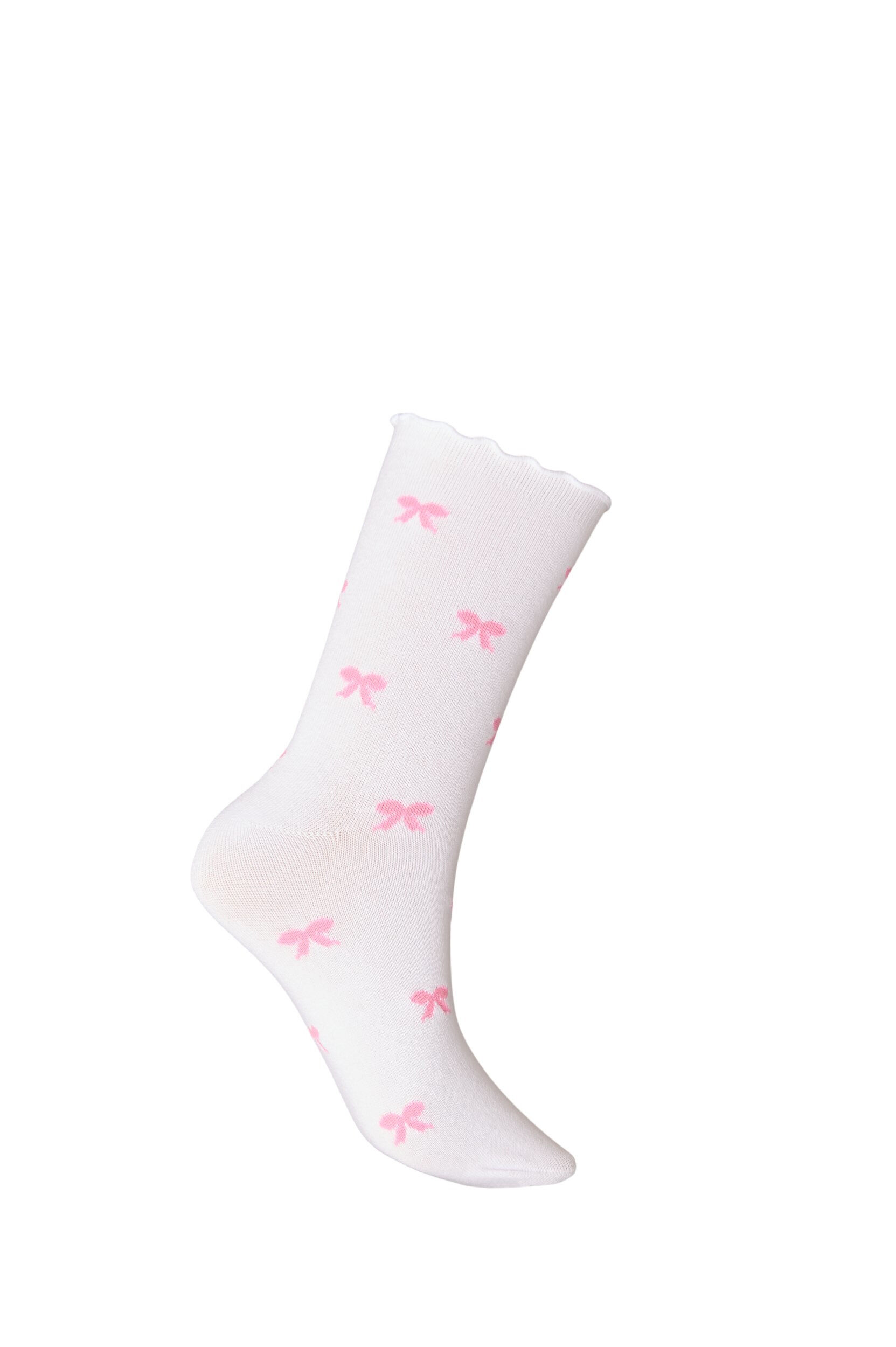 ZizziChaussettes en coton &agrave; motifs, Blanc, Packshot image number 1