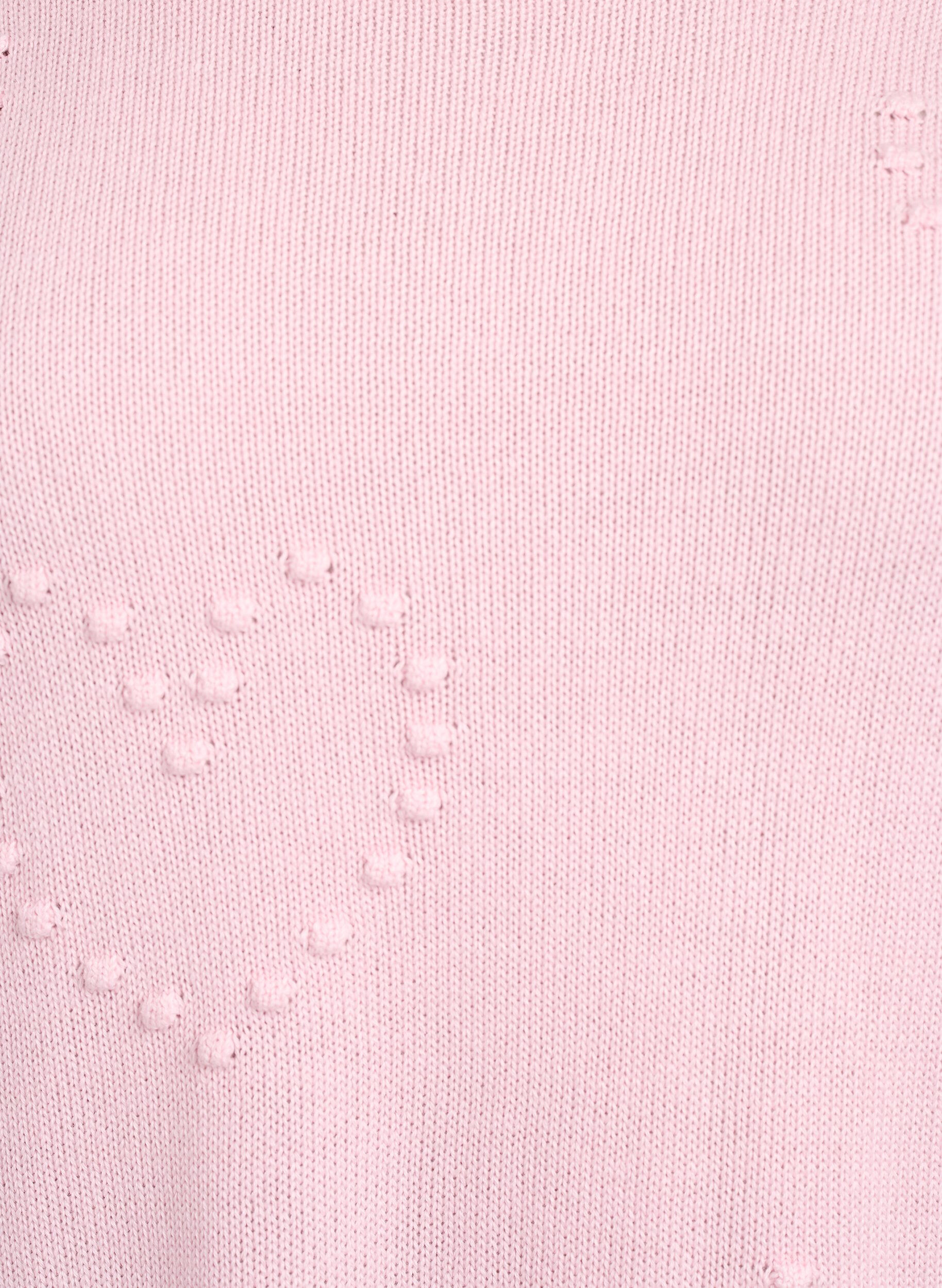 Zizzi Blouse ample en maille &agrave; motif c&oelig;urs, Rose, Packshot image number 2