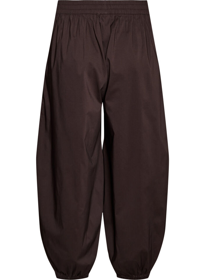 Pantalon ballon avec poches et ceinture &eacute;lastique, Marron, Packshot image number 1