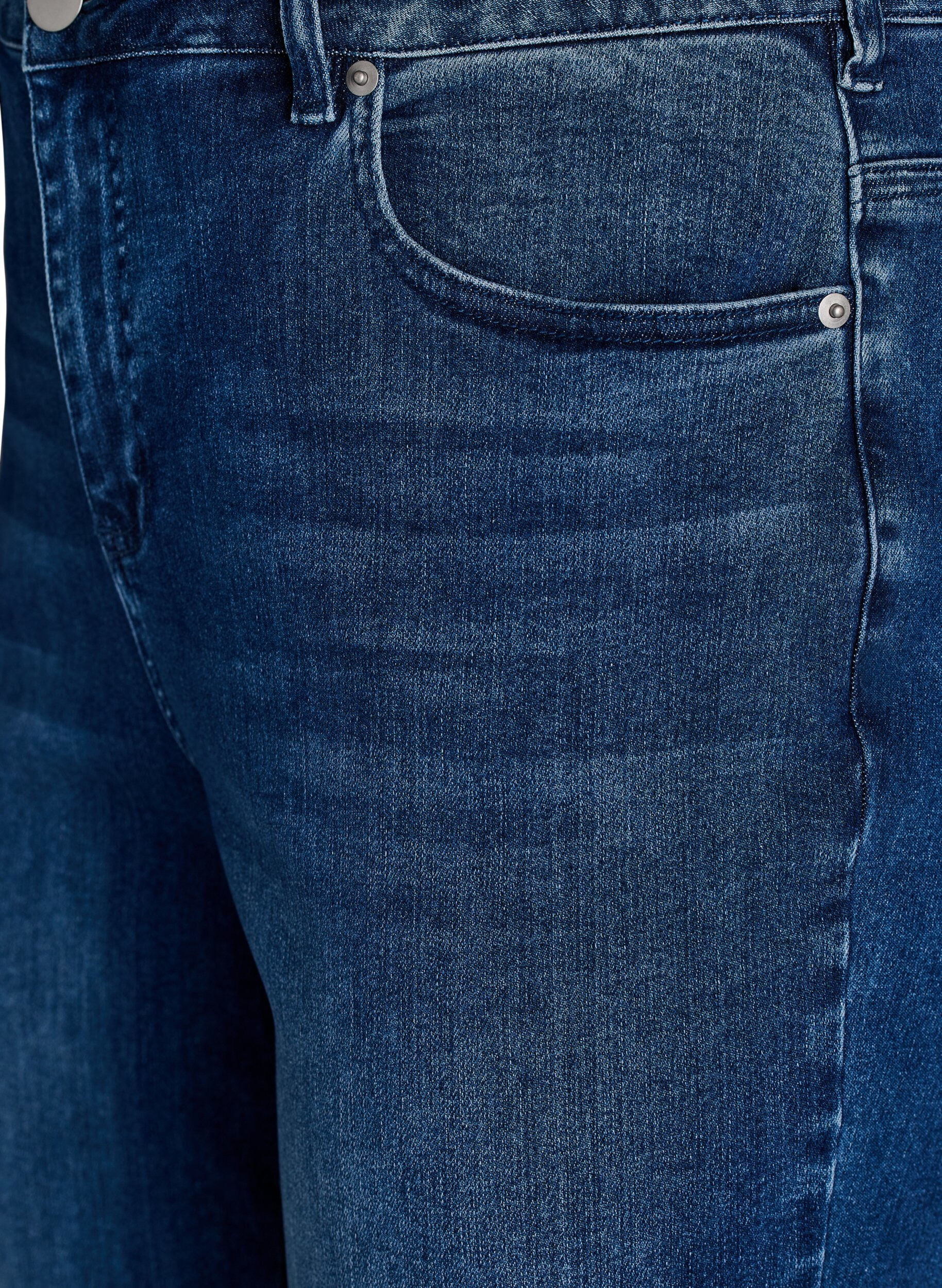 Zizzi Jean bootcut taille haute, Bleu, Packshot image number 2