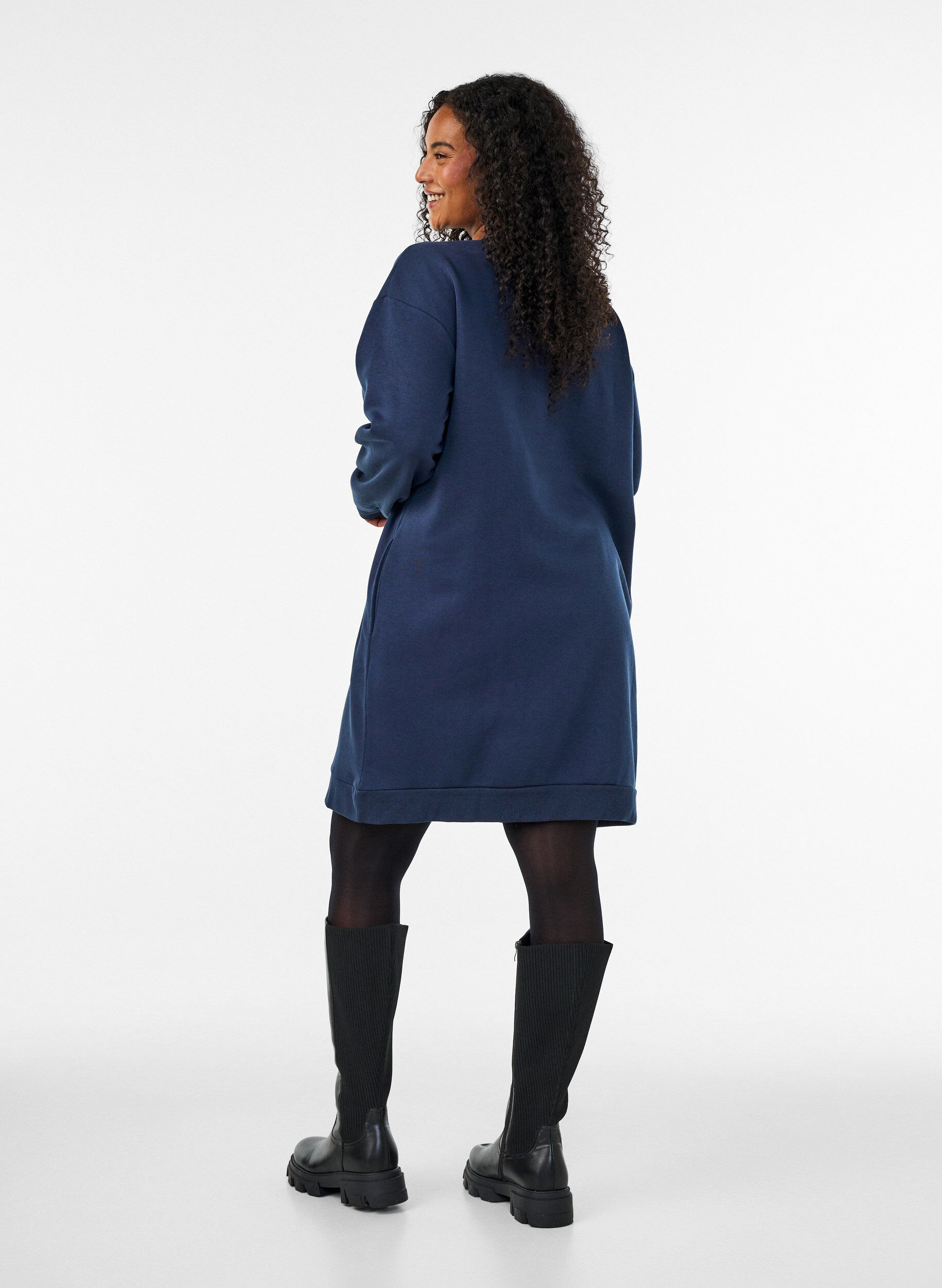 ZizziRobe sweat ample avec poches, Bleu, Model image number 2