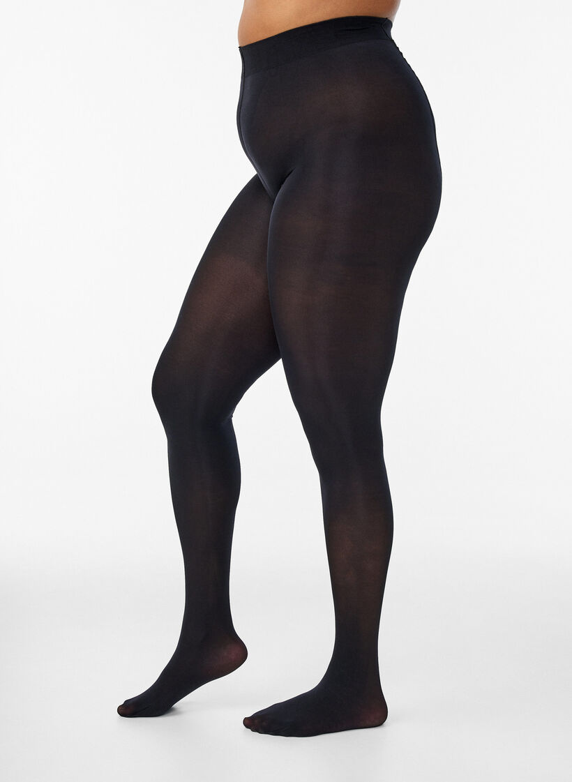 Lot de 2 collants en 60 deniers, Noir, Model image number 0
