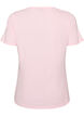 T-shirt en coton avec imprim&eacute; devant, Rose, Packshot image number 1