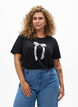 T-shirt imprim&eacute;, Noir, Model image number 0
