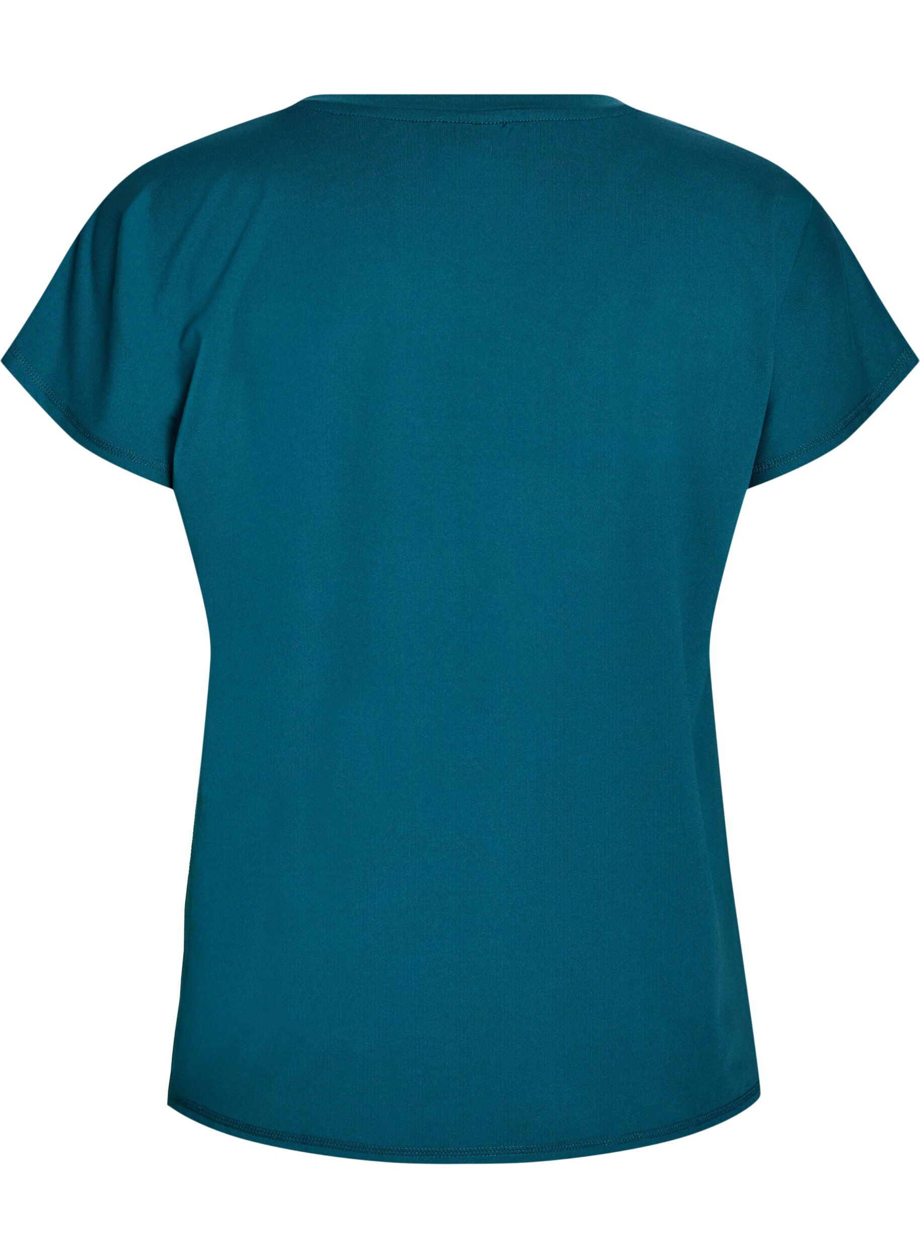 ZizziT-shirt de sport ample avec col en v, Vert fonc&eacute;, Packshot image number 1