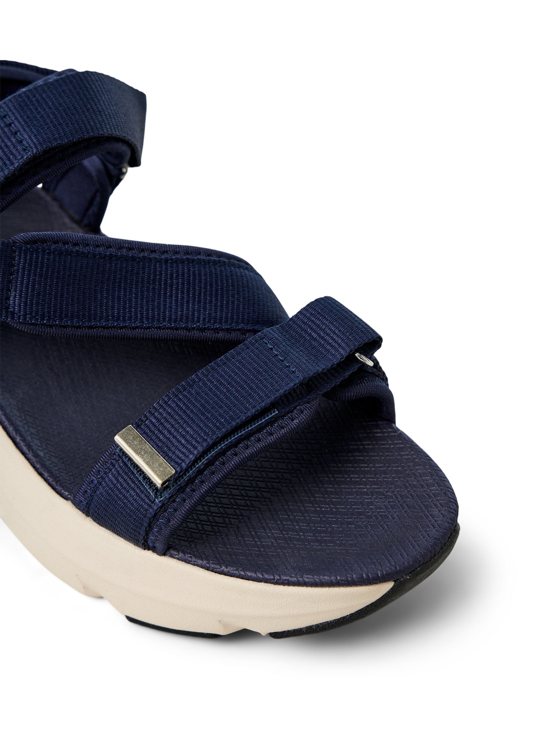 ZizziSandale confortable avec Velcro et soutien de la vo&ucirc;te plantaire, Bleu, Packshot image number 3