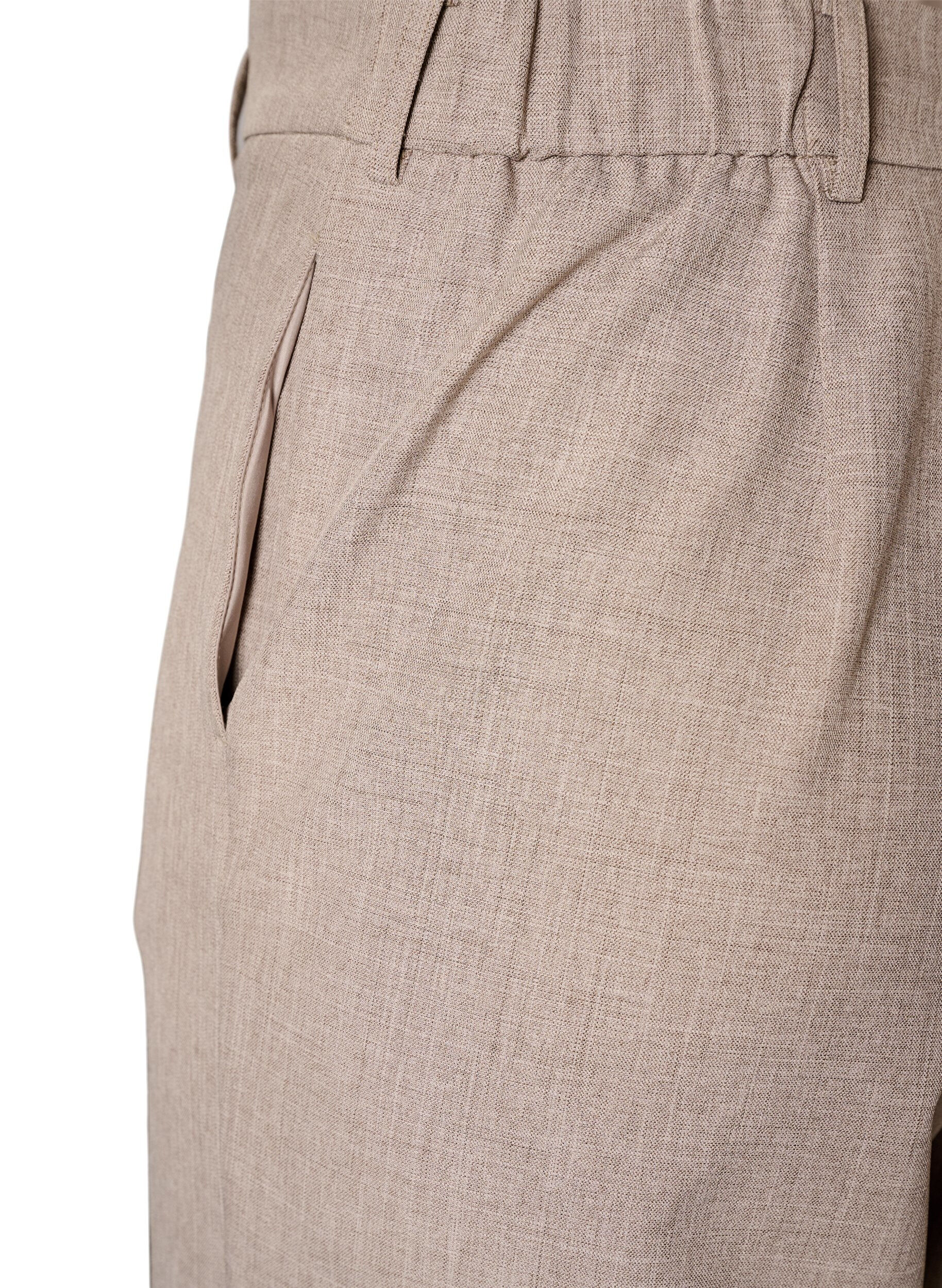ZizziShort bermuda ample &agrave; taille haute, Marron, Packshot image number 3