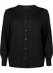 Cardigan en tricot avec col rond et boutons, Noir, Packshot image number 0