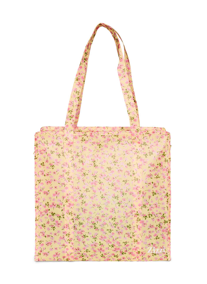 Sac de magasinage avec fermeture &eacute;clair, Jaune clair, Packshot image number 0