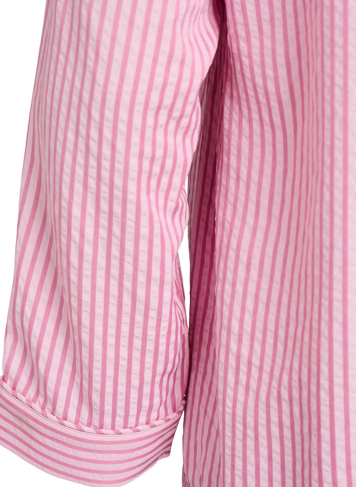 Chemise de pyjama en seersucker &agrave; manches longues, Rose, Packshot image number 3