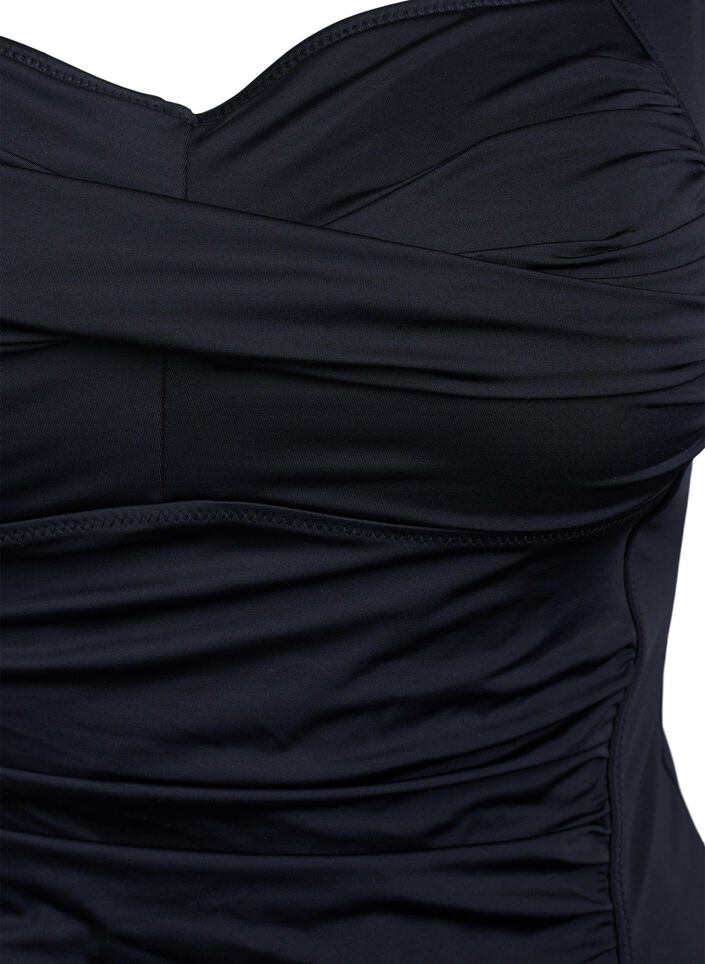 Tankini drap&eacute;, Noir, Packshot image number 2