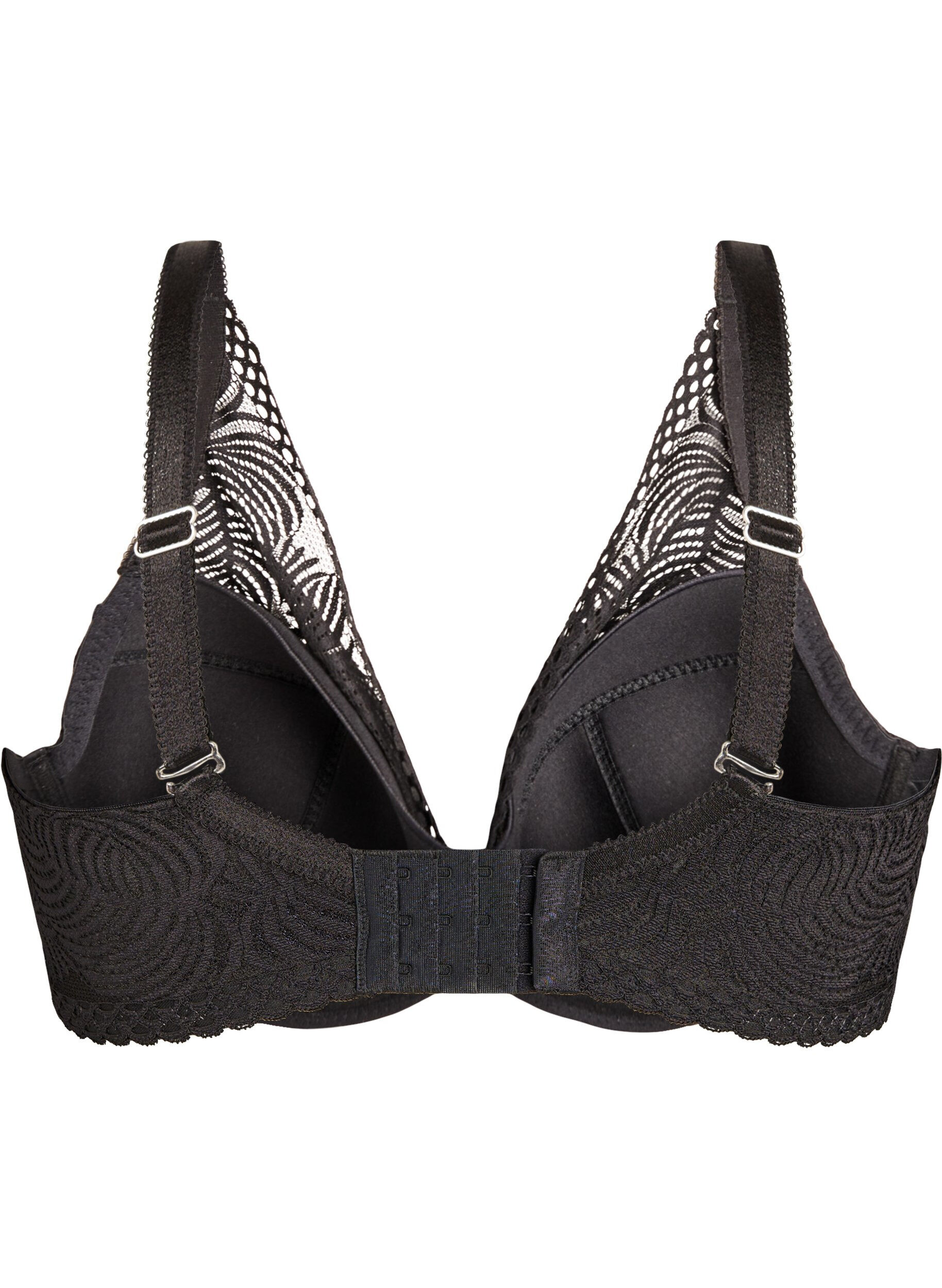 ZizziSoutien-gorge en dentelle avec bonnets rembourr&eacute;s, Noir, Packshot image number 1