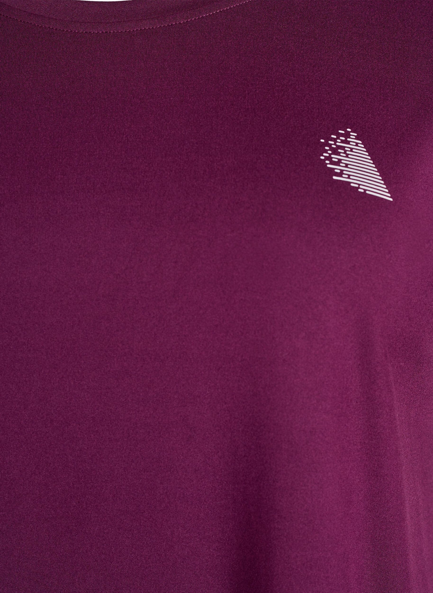 ZizziT-shirt de sport couleur unie, Violet, Packshot image number 2