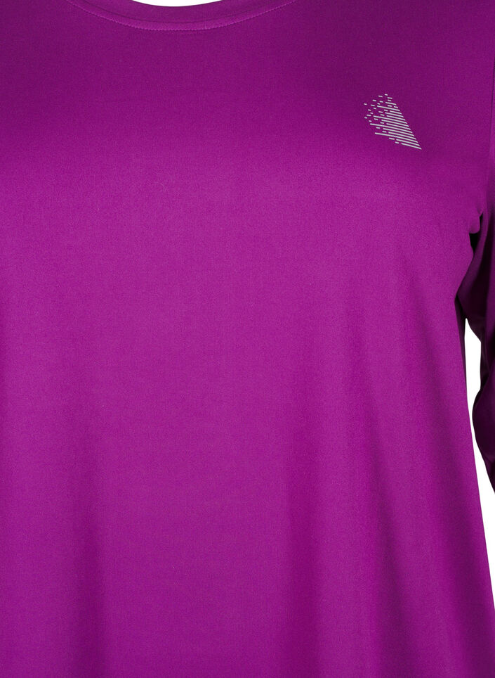 Haut de sport &agrave; manches 3/4, Violet, Packshot image number 2