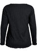 Blouse en jersey ondul&eacute;, Noir, Packshot image number 1