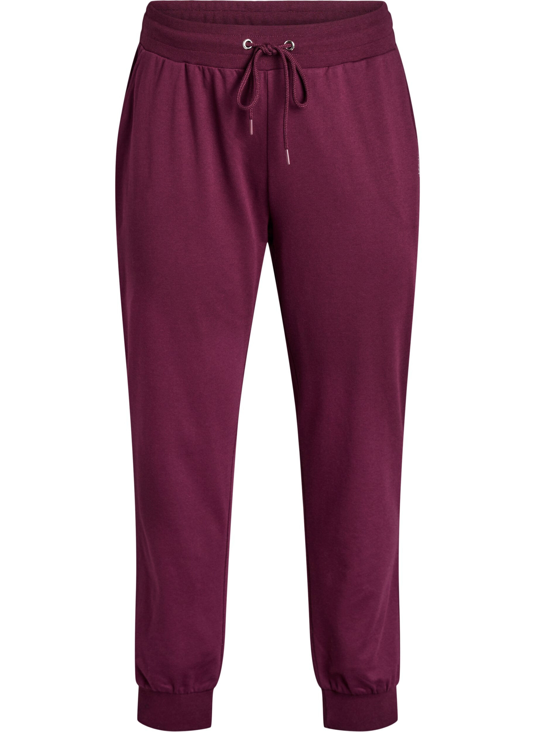Zizzi Pantalon de surv&ecirc;tement ample avec poches, Bordeaux, Packshot image number 0