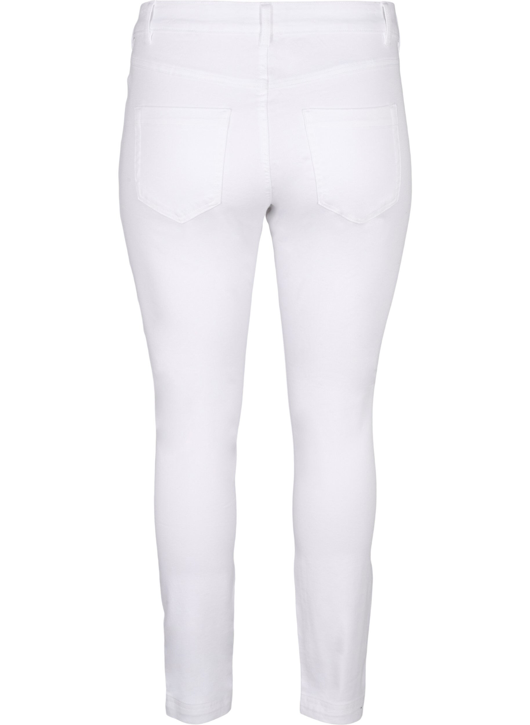 Zizzi Jean taille r&eacute;guli&egrave;re Viona, Blanc, Packshot image number 1