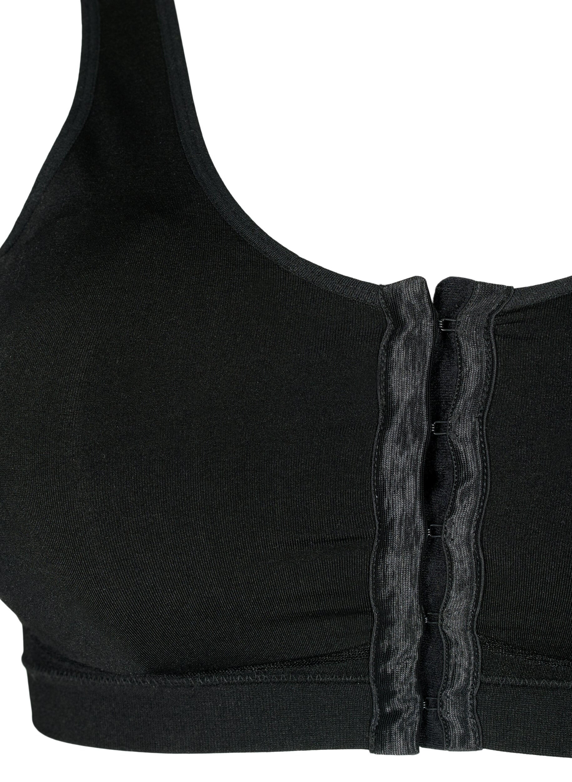 Zizzi Soutien-gorge sans coutures avec fermeture &agrave; l'avant, Black, Packshot image number 2