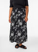 Jupe longue en viscose avec smocks, Noir, Model image number 2