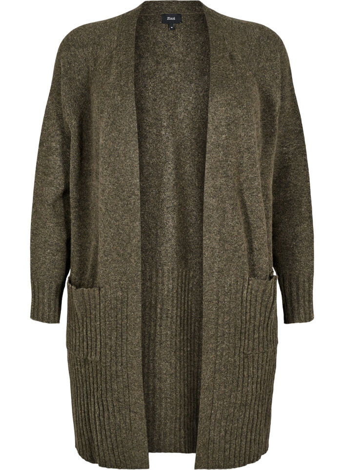 Cardigan long avec des poches, Sea Turtle Mel., Packshot image number 0