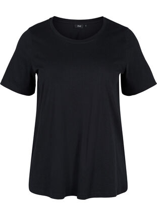 T-shirt chiné à manches courtes, Black, Packshot image number 0
