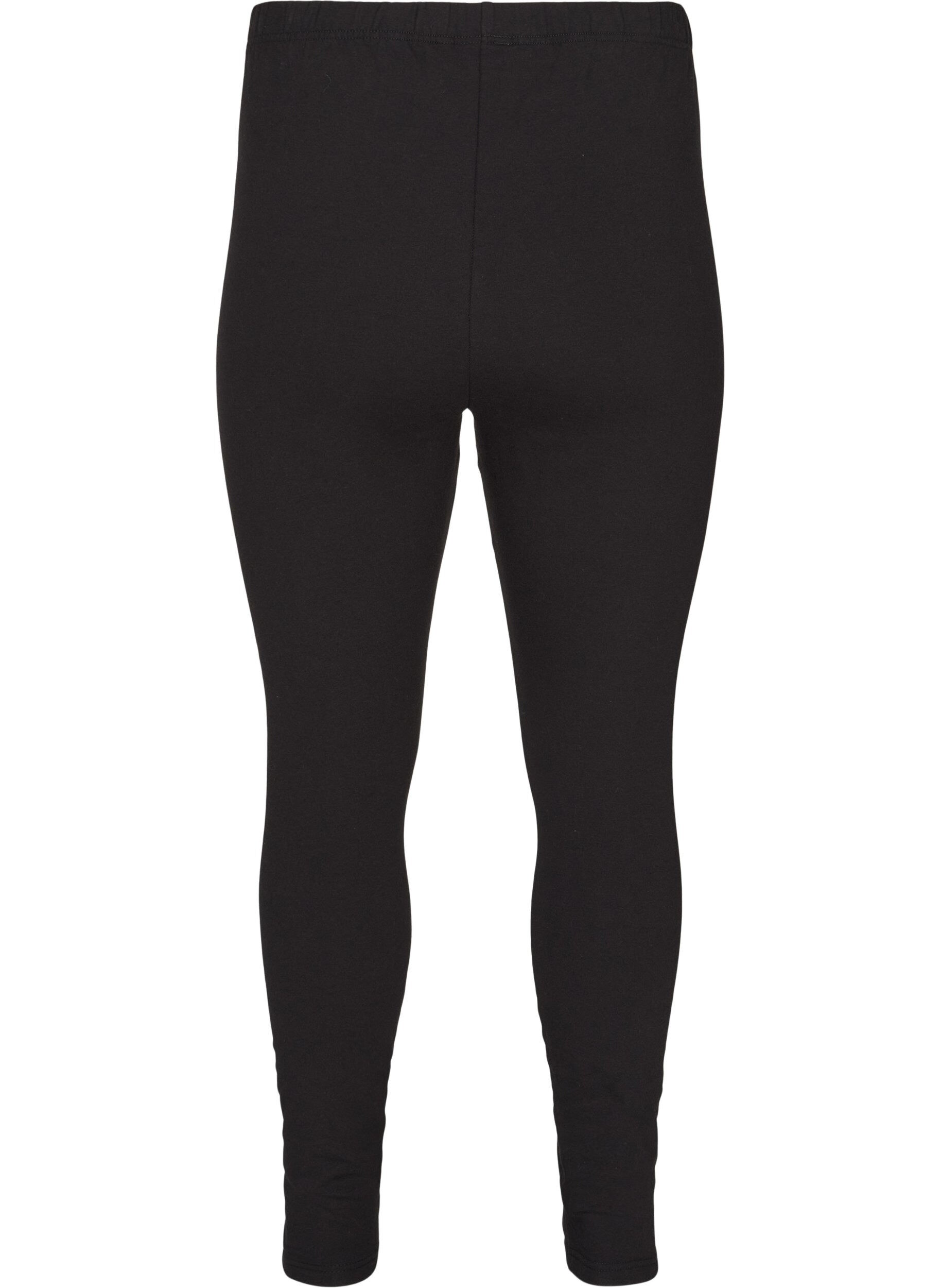 ZizziLeggings en coton avec doublure, Noir, Packshot image number 1