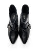 Bottine en cuir avec bride et clous, Noir, Packshot image number 2