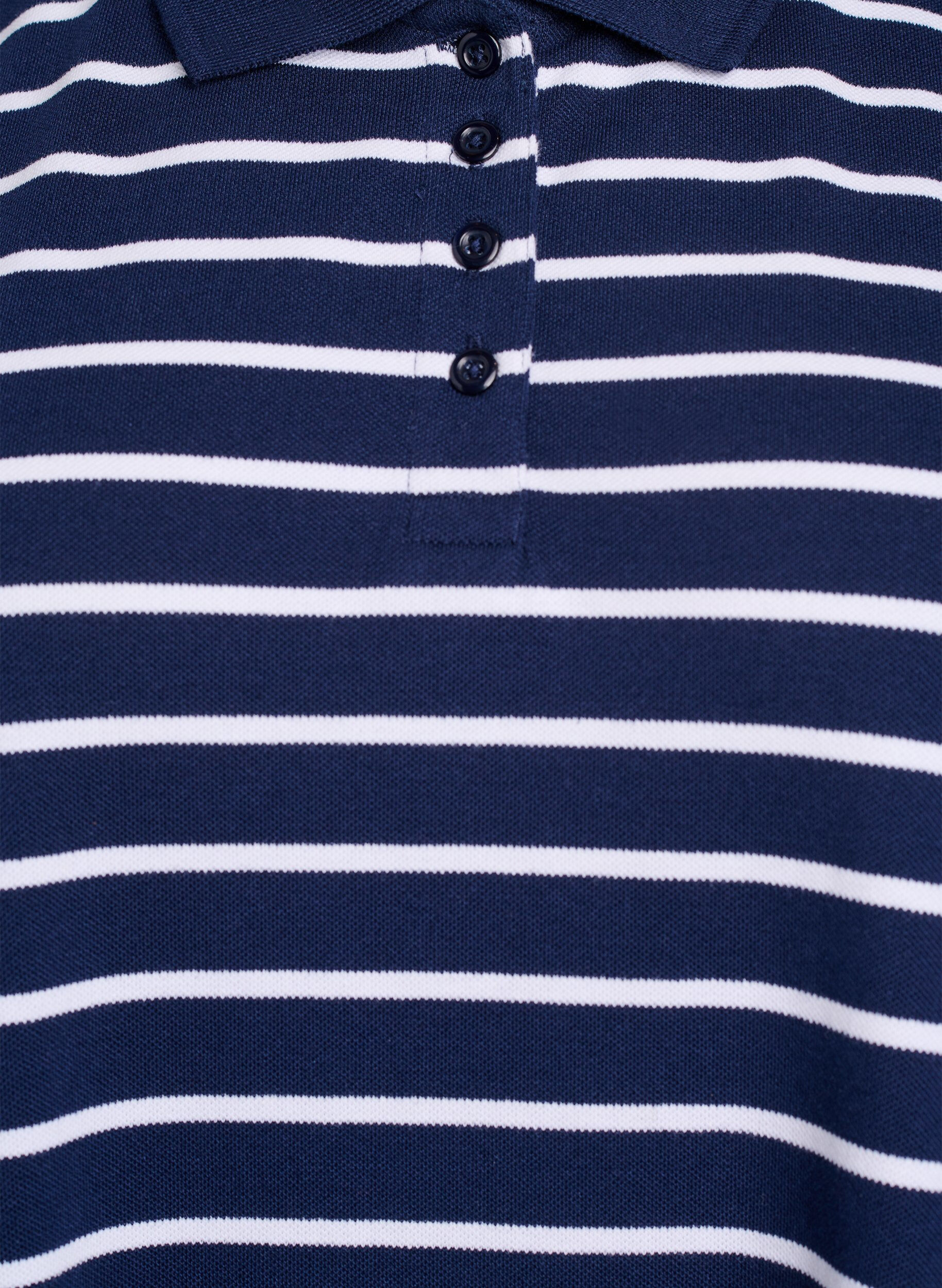 Zizzi Robe polo sans manches, mi-longue, Bleu, Packshot image number 2