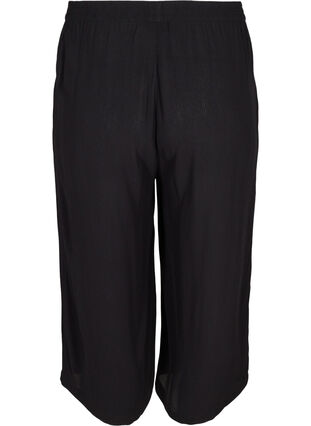 Pantalon-culotte ample en viscosePantalon-culotte ample en viscose, Black, Packshot image number 1