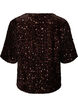 Blouse en sequins avec manches au coude, Marron, Packshot image number 1