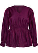 Blouse brillante en viscose &agrave; effet p&eacute;plum, Violet, Packshot image number 0
