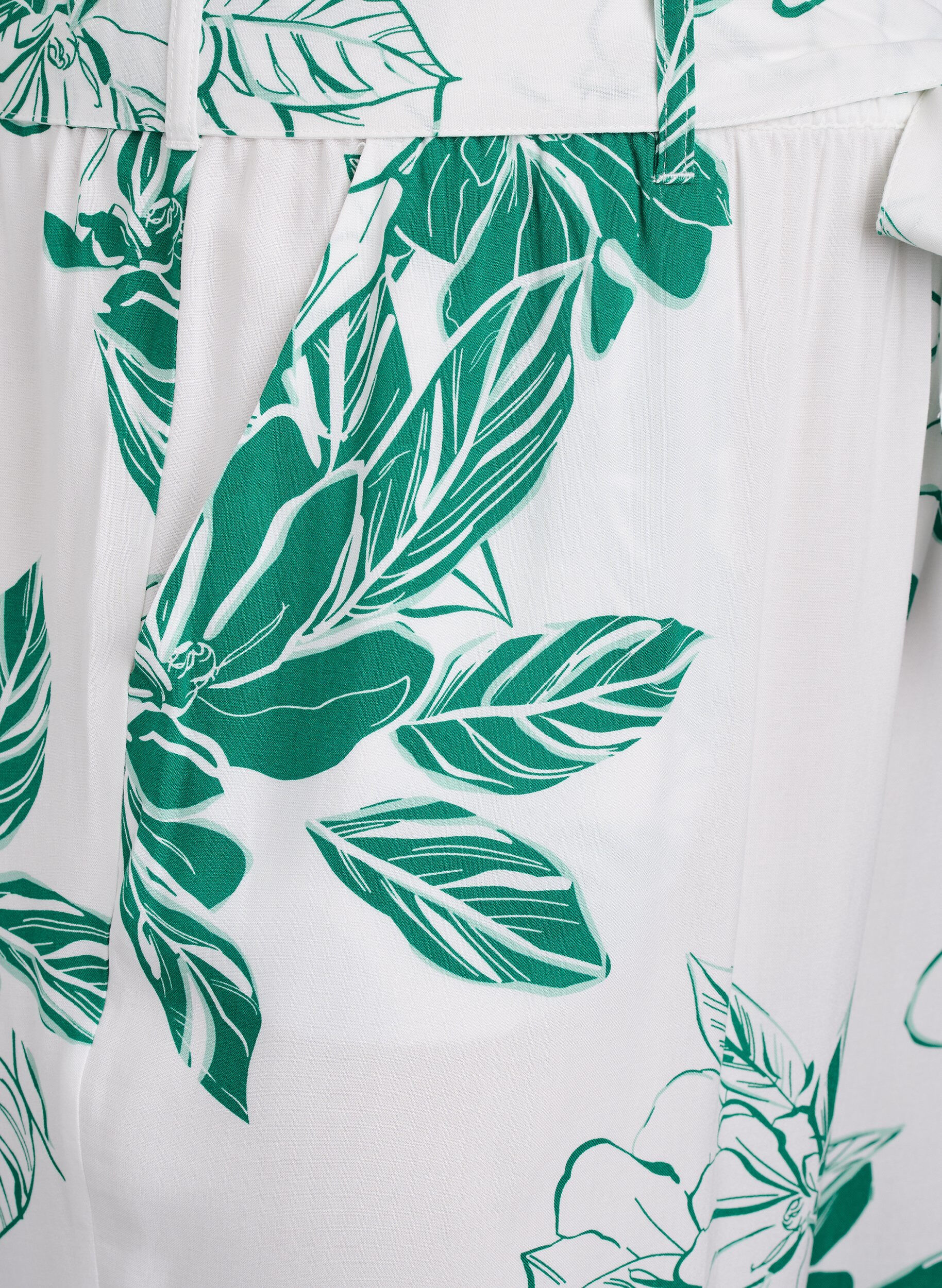 ZizziPantalon taille haute en viscose, Vert, Packshot image number 2