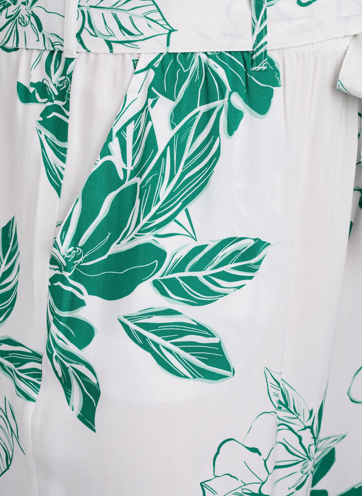 Pantalon taille haute en viscose, Vert, Packshot image number 2