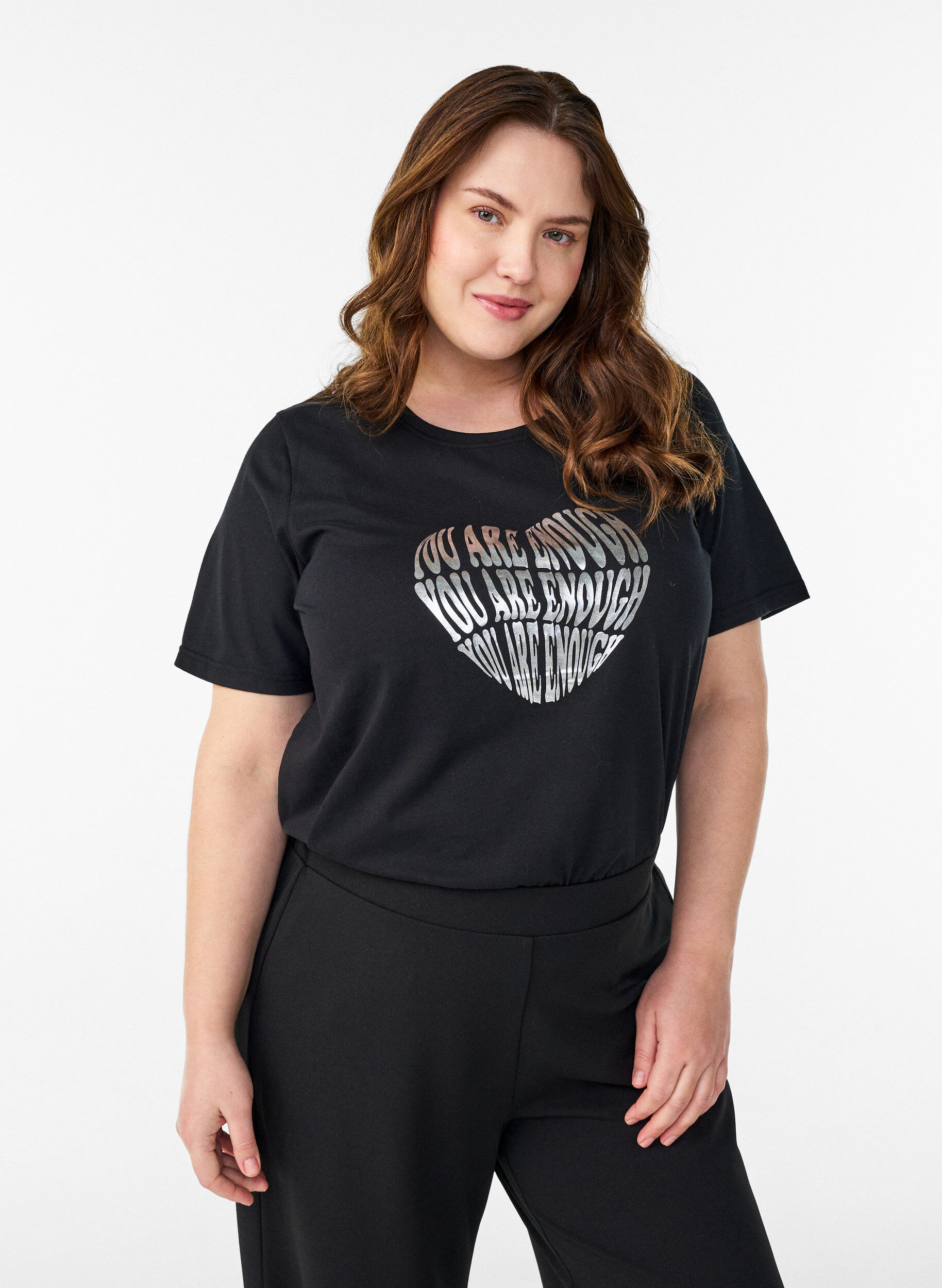ZizziT-shirt imprim&eacute;, Noir, Model image number 0