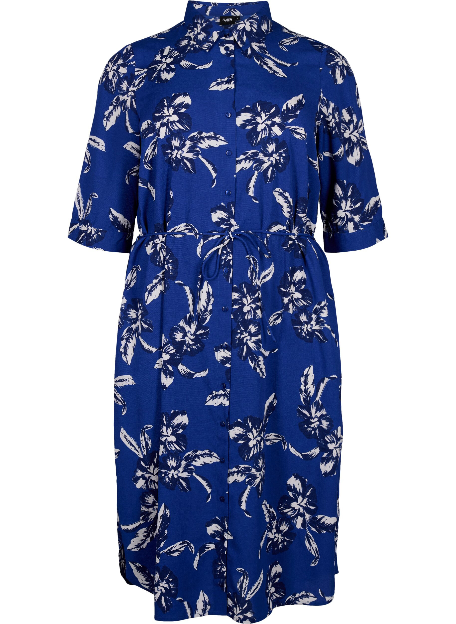 Zizzi FLASH - Robe chemise avec imprim&eacute; floral, Navy Blazer Flower, Packshot image number 0
