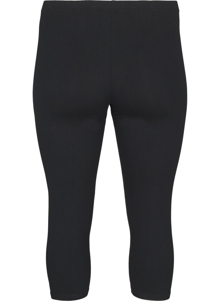 Leggings 3/4 de base en viscose, Black, Packshot image number 1