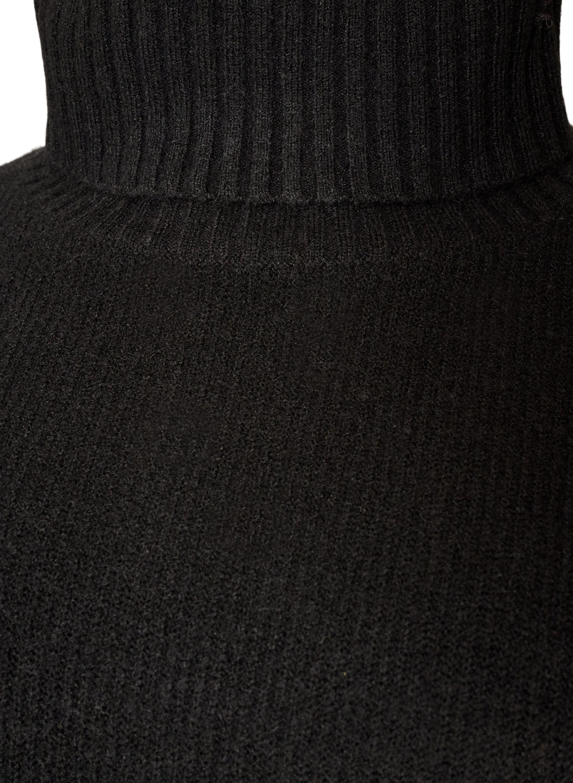 ZizziPull en maille l&acirc;che avec col roul&eacute;, Noir, Packshot image number 2