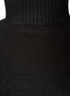 Pull en maille l&acirc;che avec col roul&eacute;, Noir, Packshot image number 2