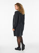 Robe courte en maille à col polo et boutons, Gris anthracite, Model image number 1